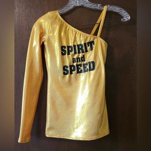 Spirit and Speed black and gold size adult small dance costume